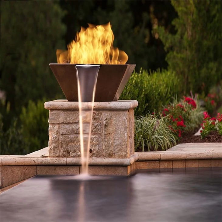 Decorative Black Stainless Pool Fire Bowl