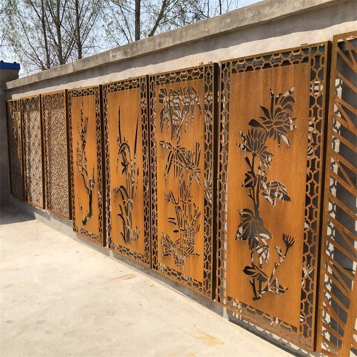 Outdoor Corten Steel Screen Panel