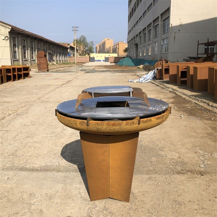 Rusty Exterior Corten Steel Bbq Grill
