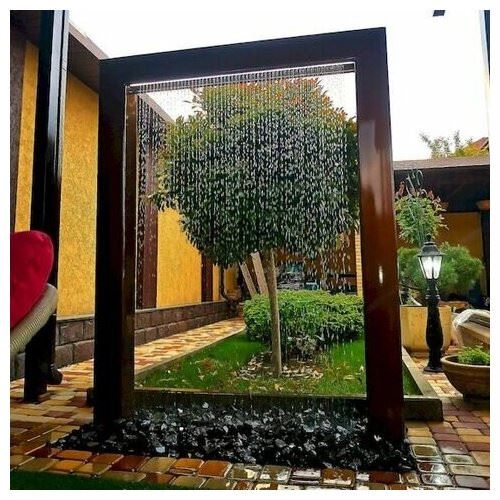 Corten Rain Curtain Water Feature