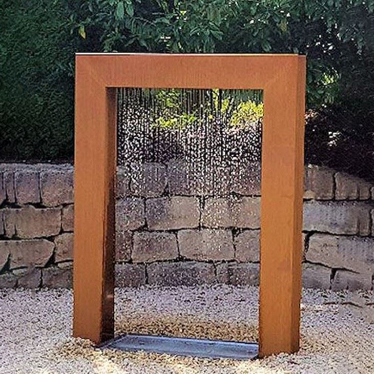 Corten Steel Creek Waterfall
