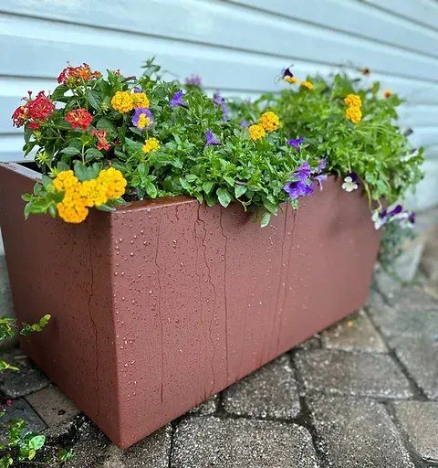 Custom Size Rectangular Pots Flower factory