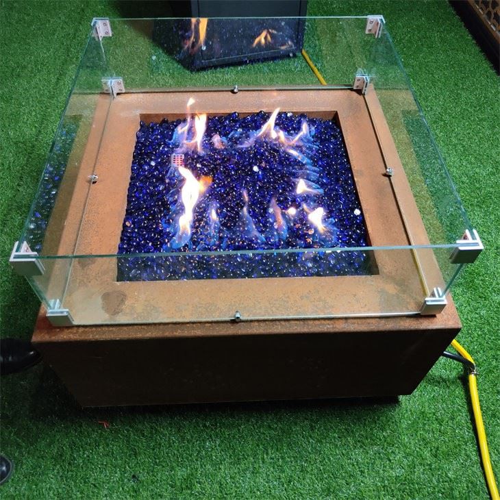 Gazebo Propane Gas Fire Pit Table