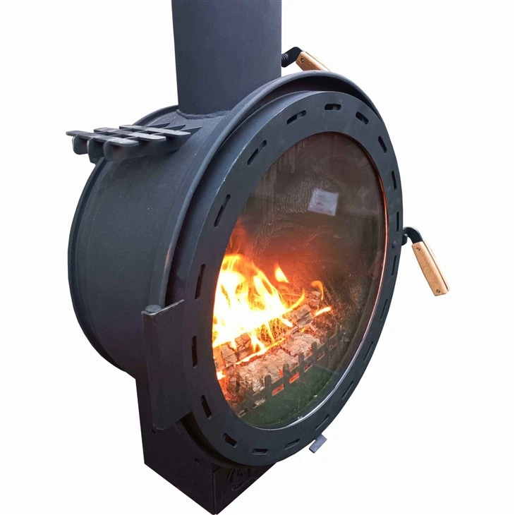 Indoor Wall Mounted Metal Tire Fireplace Suspended Fireplace